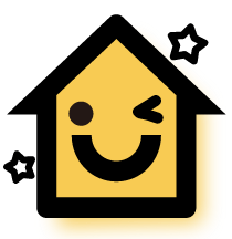 顔が書いてある家のイラスト